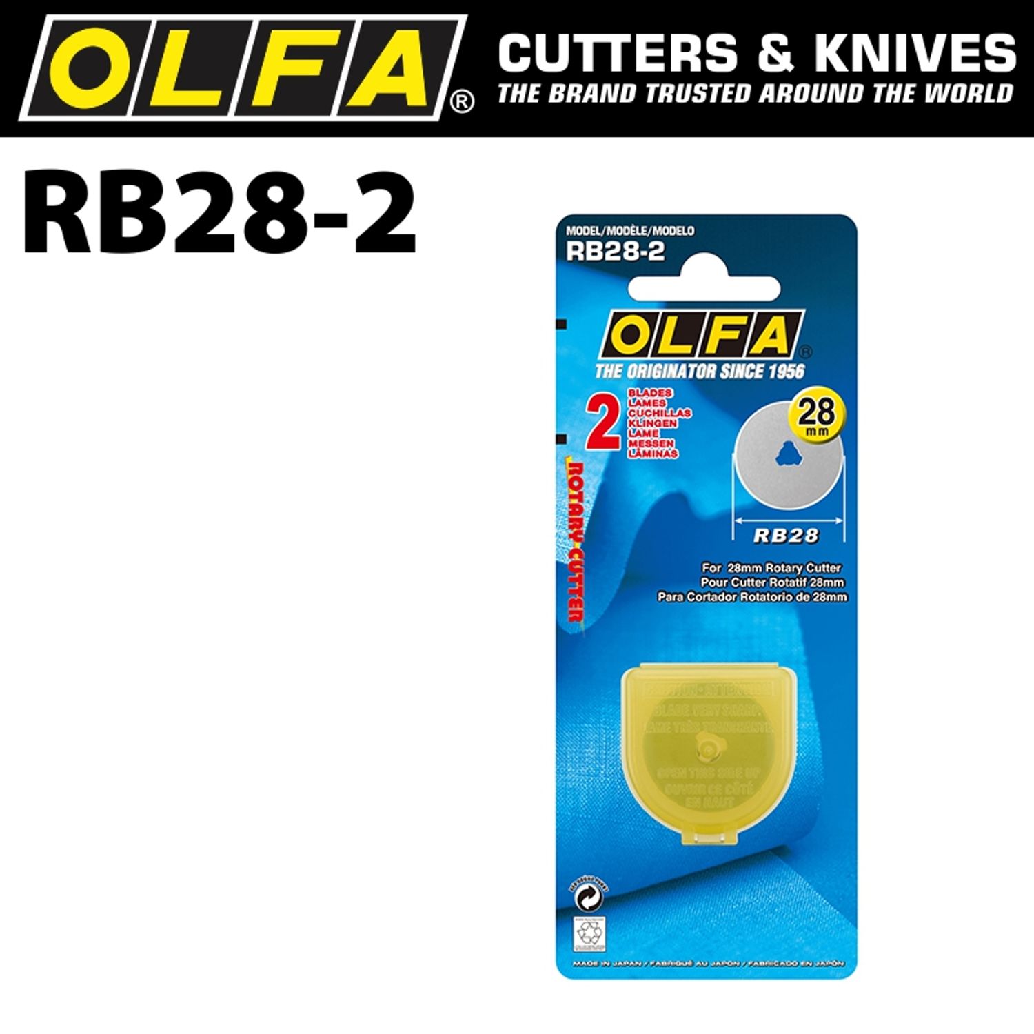 OLFA Blades Rotary Rb28-2 2/pack 28mm